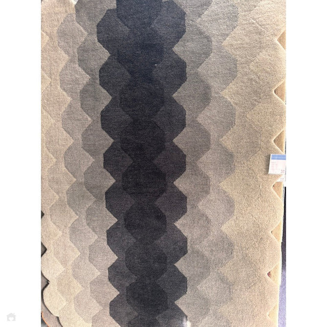 Hive Modern Geometric Hexagonal Ombre Gradient Hand-Woven Wool Low Profile Short Pile Charcoal Grey Rug-Asiatic Carpets-Rug Love - The Most Loved Rug Store