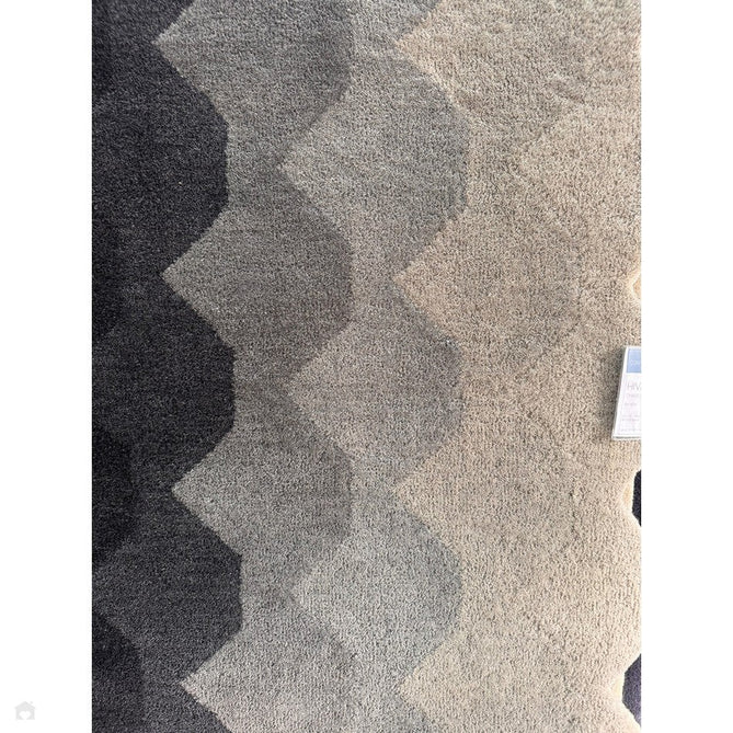 Hive Modern Geometric Hexagonal Ombre Gradient Hand-Woven Wool Low Profile Short Pile Charcoal Grey Rug-Asiatic Carpets-Rug Love - The Most Loved Rug Store