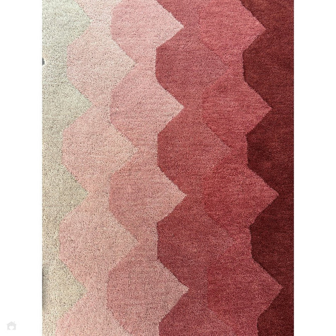 Hive Modern Geometric Hexagonal Ombre Gradient Hand-Woven Wool Low Profile Short Pile Pink/Cream/Burgundy Rug-Asiatic Carpets-Rug Love - The Most Loved Rug Store