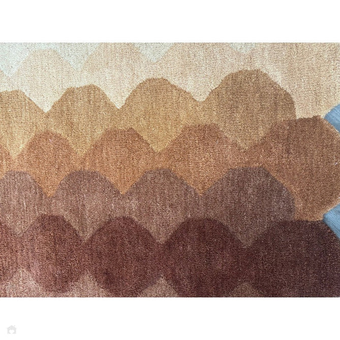 Hive Modern Geometric Hexagonal Ombre Gradient Hand-Woven Wool Low Profile Short Pile Rust/Beige/Terra/Brown Rug-Asiatic Carpets-Rug Love - The Most Loved Rug Store