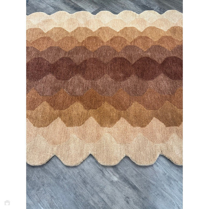 Hive Modern Geometric Hexagonal Ombre Gradient Hand-Woven Wool Low Profile Short Pile Rust/Beige/Terra/Brown Rug-Asiatic Carpets-Rug Love - The Most Loved Rug Store
