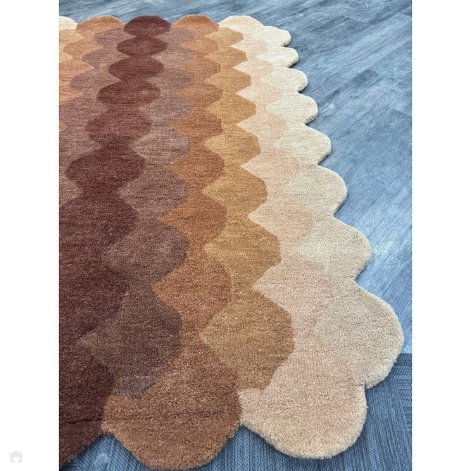 Hive Modern Geometric Hexagonal Ombre Gradient Hand-Woven Wool Low Profile Short Pile Rust/Beige/Terra/Brown Rug-Asiatic Carpets-Rug Love - The Most Loved Rug Store