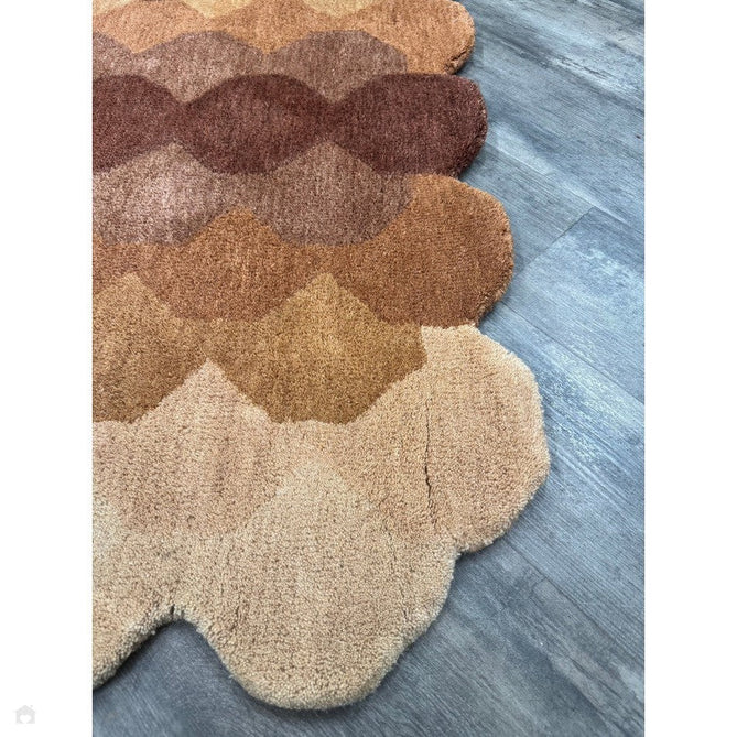 Hive Modern Geometric Hexagonal Ombre Gradient Hand-Woven Wool Low Profile Short Pile Rust/Beige/Terra/Brown Rug-Asiatic Carpets-Rug Love - The Most Loved Rug Store