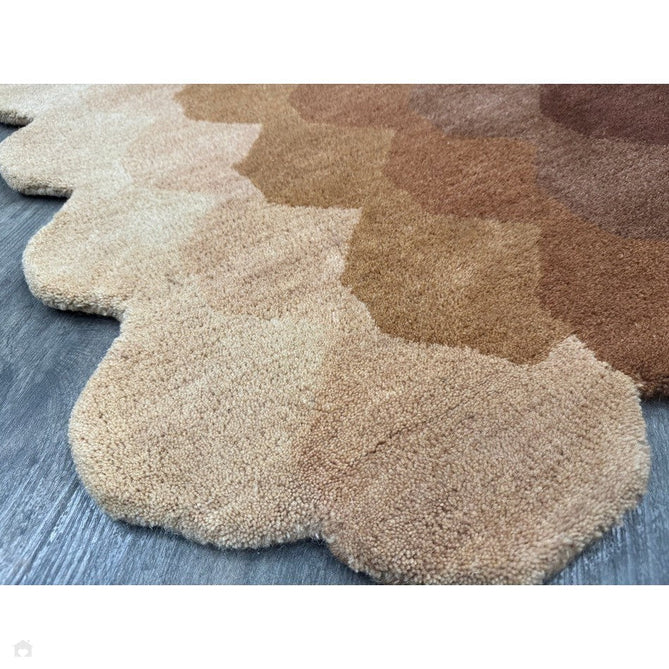 Hive Modern Geometric Hexagonal Ombre Gradient Hand-Woven Wool Low Profile Short Pile Rust/Beige/Terra/Brown Rug-Asiatic Carpets-Rug Love - The Most Loved Rug Store