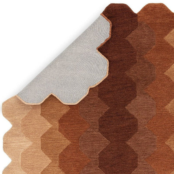 Hive Modern Geometric Hexagonal Ombre Gradient Hand-Woven Wool Low Profile Short Pile Rust/Beige/Terra/Brown Rug-Asiatic Carpets-Rug Love - The Most Loved Rug Store