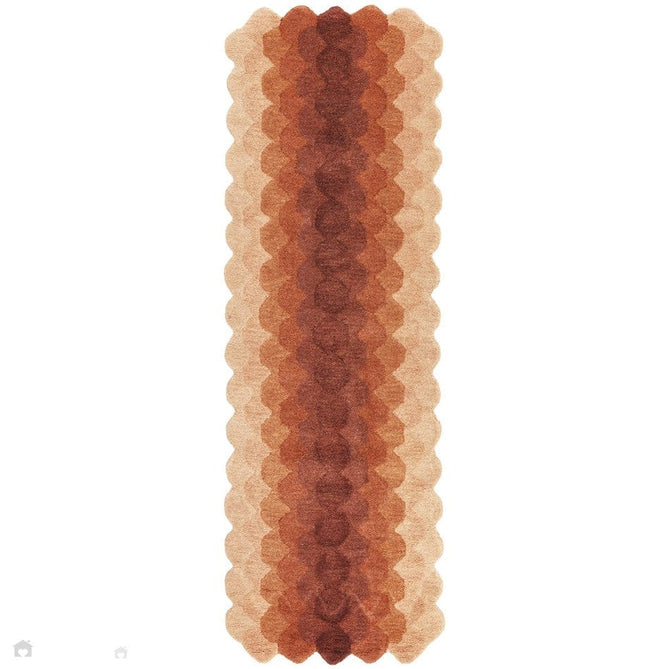 Hive Modern Geometric Hexagonal Ombre Gradient Hand-Woven Wool Low Profile Short Pile Rust/Beige/Terra/Brown Rug-Asiatic Carpets-Rug Love - The Most Loved Rug Store