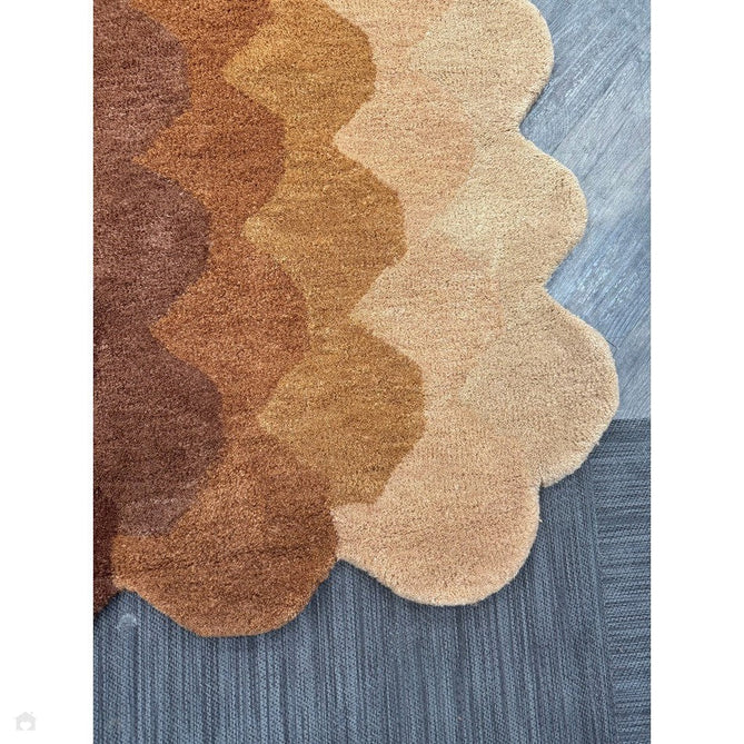 Hive Modern Geometric Hexagonal Ombre Gradient Hand-Woven Wool Low Profile Short Pile Rust/Beige/Terra/Brown Rug-Asiatic Carpets-Rug Love - The Most Loved Rug Store