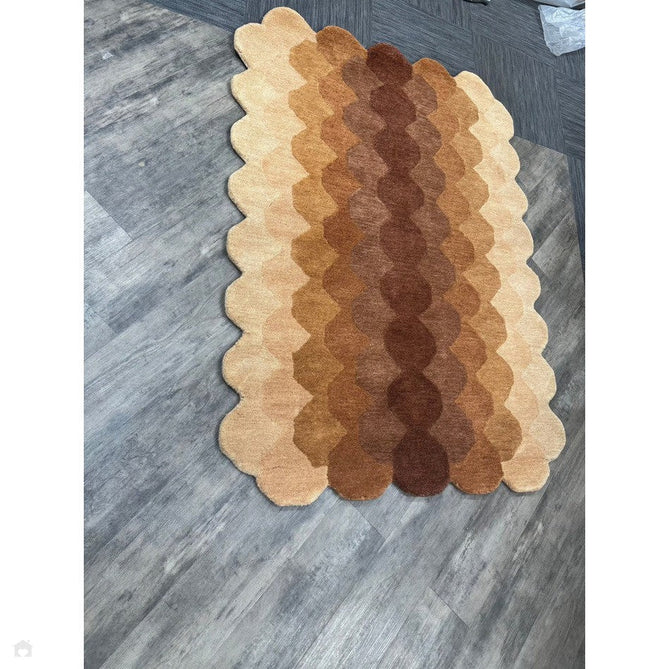 Hive Modern Geometric Hexagonal Ombre Gradient Hand-Woven Wool Low Profile Short Pile Rust/Beige/Terra/Brown Rug-Asiatic Carpets-Rug Love - The Most Loved Rug Store