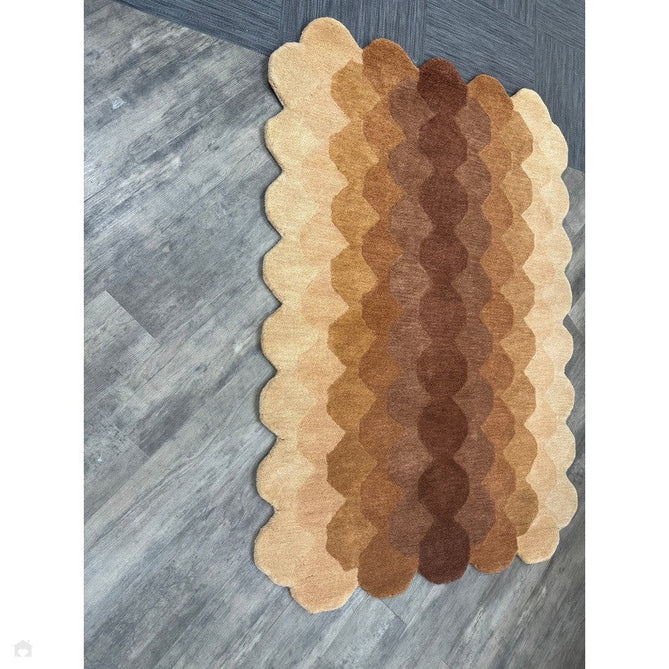 Hive Modern Geometric Hexagonal Ombre Gradient Hand-Woven Wool Low Profile Short Pile Rust/Beige/Terra/Brown Rug-Asiatic Carpets-Rug Love - The Most Loved Rug Store
