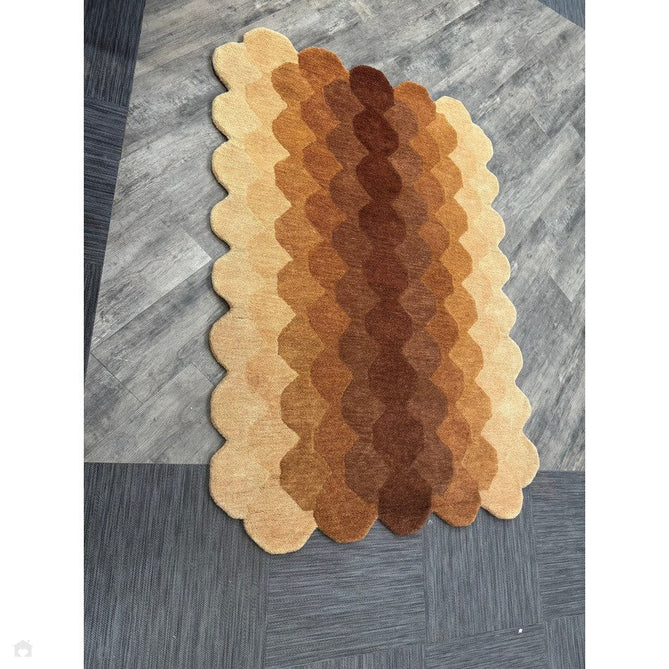 Hive Modern Geometric Hexagonal Ombre Gradient Hand-Woven Wool Low Profile Short Pile Rust/Beige/Terra/Brown Rug-Asiatic Carpets-Rug Love - The Most Loved Rug Store
