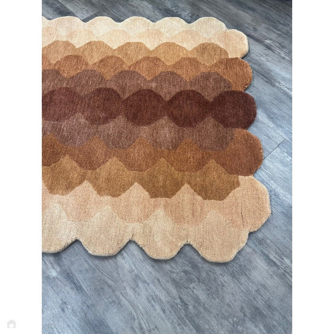 Hive Modern Geometric Hexagonal Ombre Gradient Hand-Woven Wool Low Profile Short Pile Rust/Beige/Terra/Brown Rug-Asiatic Carpets-Rug Love - The Most Loved Rug Store