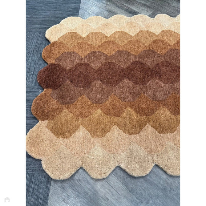 Hive Modern Geometric Hexagonal Ombre Gradient Hand-Woven Wool Low Profile Short Pile Rust/Beige/Terra/Brown Rug-Asiatic Carpets-Rug Love - The Most Loved Rug Store