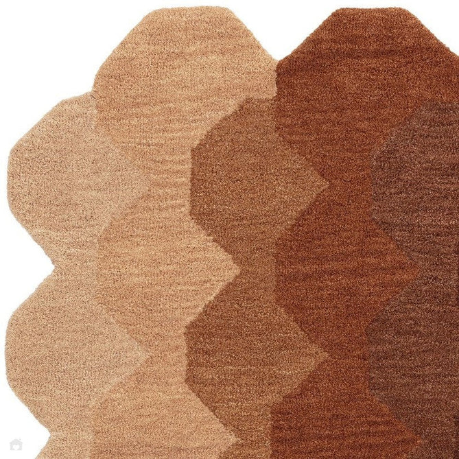 Hive Modern Geometric Hexagonal Ombre Gradient Hand-Woven Wool Low Profile Short Pile Rust/Beige/Terra/Brown Rug-Asiatic Carpets-Rug Love - The Most Loved Rug Store