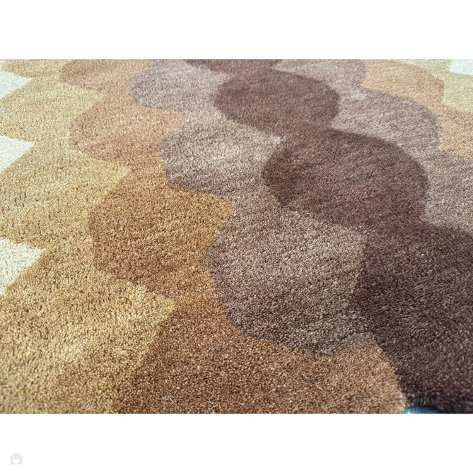 Hive Modern Geometric Hexagonal Ombre Gradient Hand-Woven Wool Low Profile Short Pile Rust/Beige/Terra/Brown Runner-Asiatic Carpets-Rug Love - The Most Loved Rug Store
