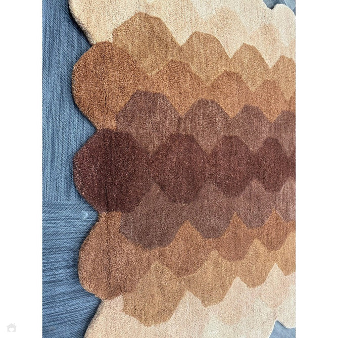 Hive Modern Geometric Hexagonal Ombre Gradient Hand-Woven Wool Low Profile Short Pile Rust/Beige/Terra/Brown Runner-Asiatic Carpets-Rug Love - The Most Loved Rug Store
