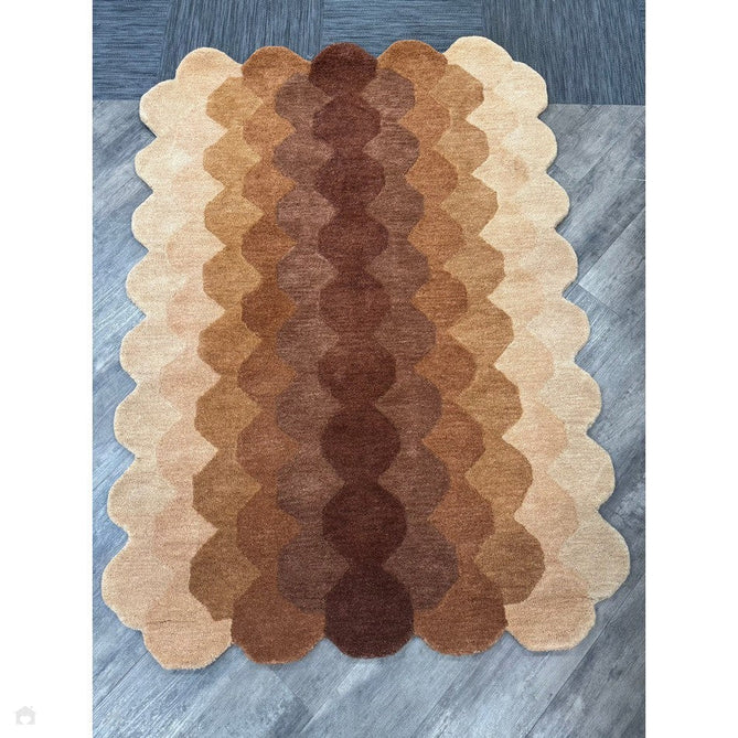 Hive Modern Geometric Hexagonal Ombre Gradient Hand-Woven Wool Low Profile Short Pile Rust/Beige/Terra/Brown Runner-Asiatic Carpets-Rug Love - The Most Loved Rug Store