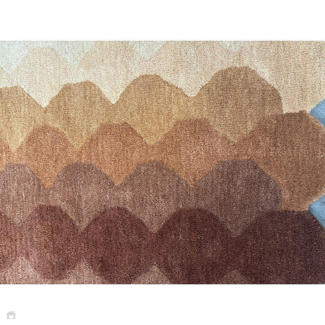 Hive Modern Geometric Hexagonal Ombre Gradient Hand-Woven Wool Low Profile Short Pile Rust/Beige/Terra/Brown Runner-Asiatic Carpets-Rug Love - The Most Loved Rug Store