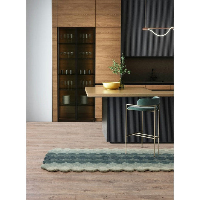 Hive Modern Geometric Hexagonal Ombre Gradient Hand-Woven Wool Low Profile Short Pile Teal Rug-Asiatic Carpets-Rug Love - The Most Loved Rug Store