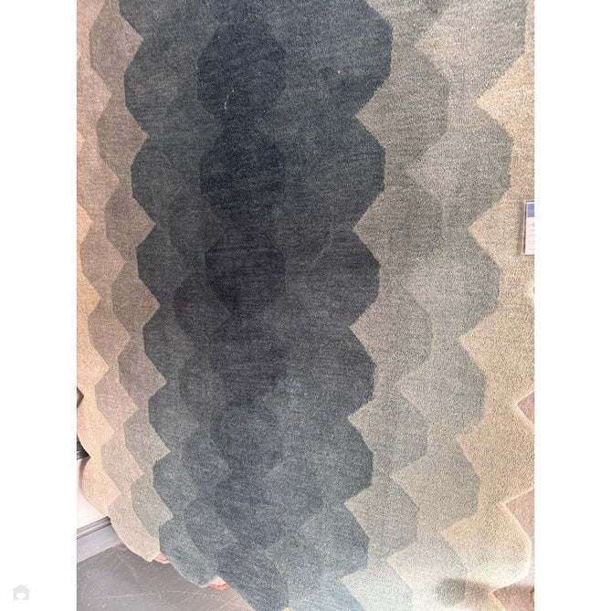 Hive Modern Geometric Hexagonal Ombre Gradient Hand-Woven Wool Low Profile Short Pile Teal Rug-Asiatic Carpets-Rug Love - The Most Loved Rug Store