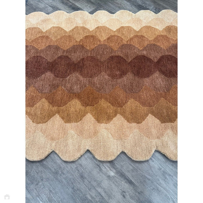 Hive Modern Geometric Hexagonal Ombre Gradient Hand-Woven Wool Rust/Beige/Terra/Brown Runner-Asiatic Carpets-Rug Love - The Most Loved Rug Store