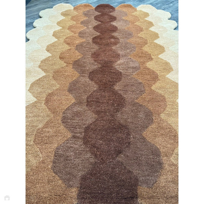 Hive Modern Geometric Hexagonal Ombre Gradient Hand-Woven Wool Rust/Beige/Terra/Brown Runner-Asiatic Carpets-Rug Love - The Most Loved Rug Store