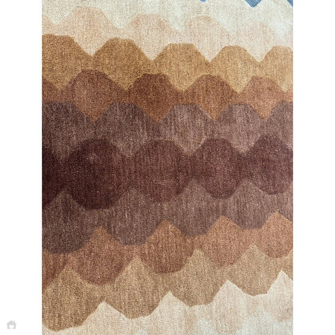 Hive Modern Geometric Hexagonal Ombre Gradient Hand-Woven Wool Rust/Beige/Terra/Brown Runner-Asiatic Carpets-Rug Love - The Most Loved Rug Store