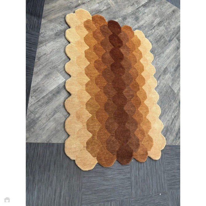 Hive Modern Geometric Hexagonal Ombre Gradient Hand-Woven Wool Rust/Beige/Terra/Brown Runner-Asiatic Carpets-Rug Love - The Most Loved Rug Store