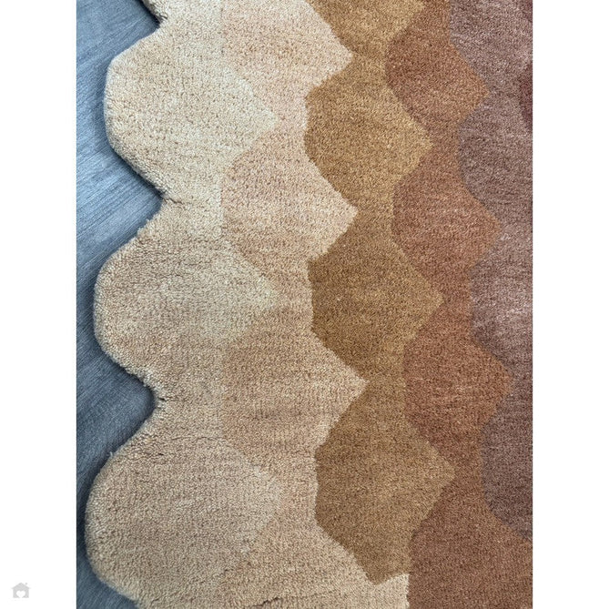 Hive Modern Geometric Hexagonal Ombre Gradient Hand-Woven Wool Rust/Beige/Terra/Brown Runner-Asiatic Carpets-Rug Love - The Most Loved Rug Store