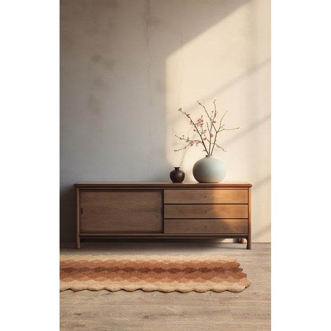 Hive Modern Geometric Hexagonal Ombre Gradient Hand-Woven Wool Rust/Beige/Terra/Brown Runner-Asiatic Carpets-Rug Love - The Most Loved Rug Store