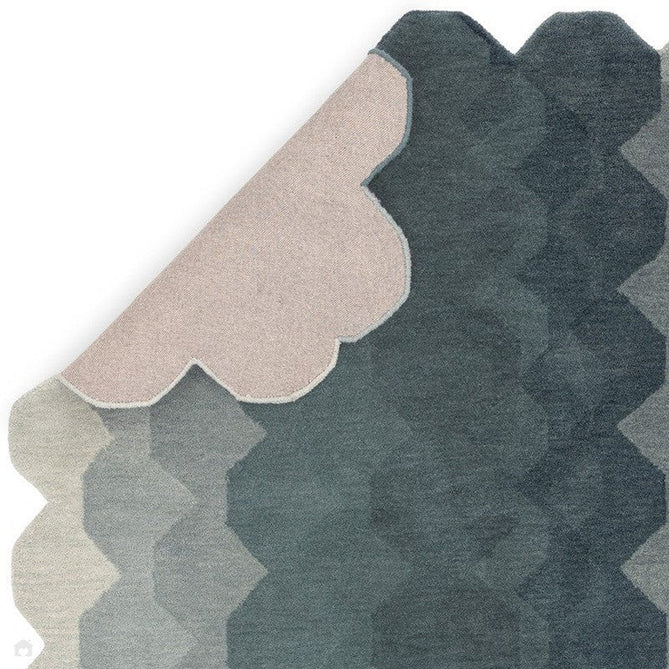 Hive Modern Geometric Hexagonal Ombre Gradient Hand-Woven Wool Teal Runner-Asiatic Carpets-Rug Love - The Most Loved Rug Store
