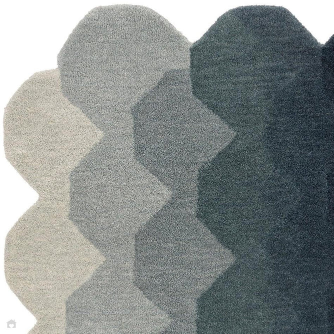 Hive Modern Geometric Hexagonal Ombre Gradient Hand-Woven Wool Teal Runner-Asiatic Carpets-Rug Love - The Most Loved Rug Store