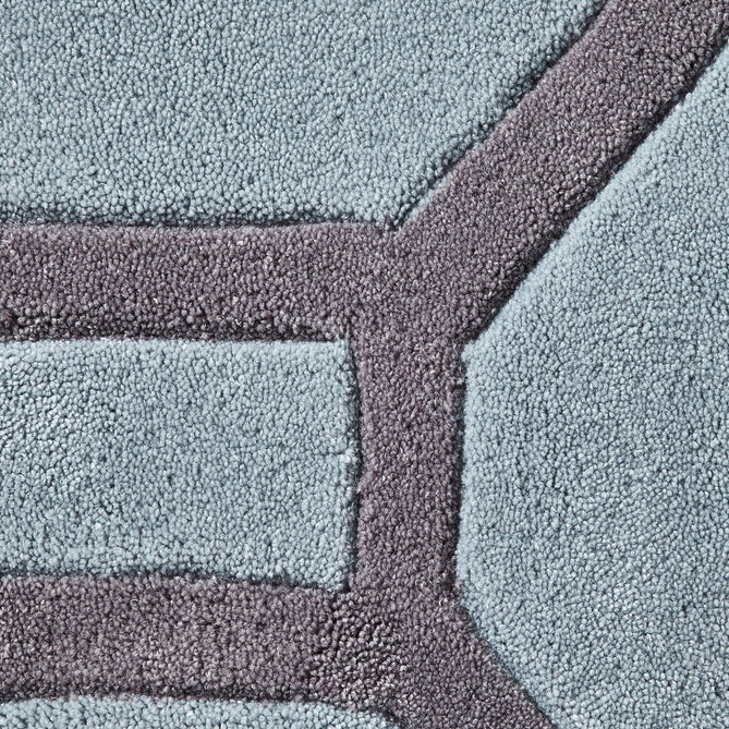 Hong Kong HK4338 Modern Geometric Hand-Tufted Soft Textured Hi-Lo Acrylic Blue/Grey Rug-Think Rugs-Rug Love - The Most Loved Rug Store