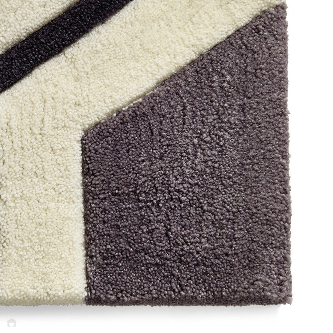 Hong Kong HK7526 Modern Geometric Hand-Tufted Soft Textured Hi-Lo Acrylic Grey/Navy/Ivory Rug-Think Rugs-Rug Love - The Most Loved Rug Store