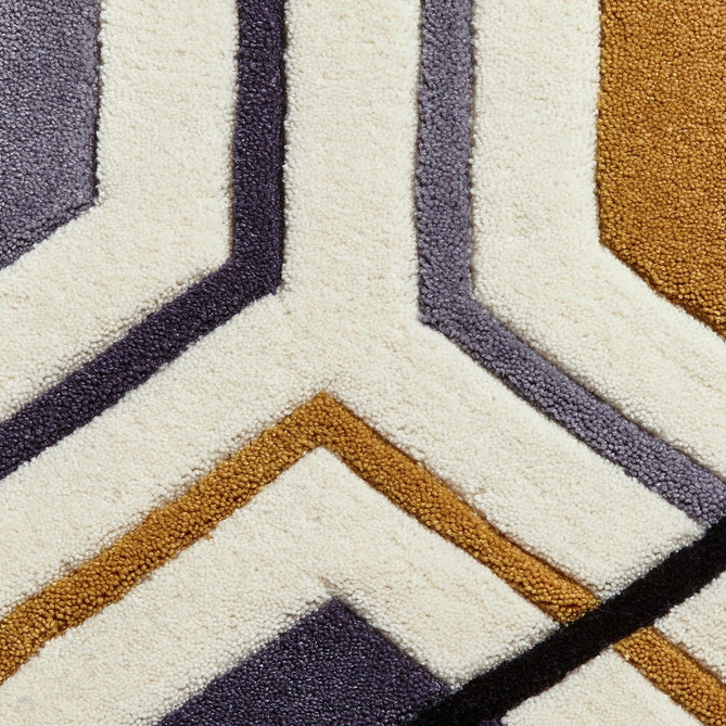 Hong Kong HK7526 Modern Geometric Hand-Tufted Soft Textured Hi-Lo Acrylic Ivory/Yellow/Charcoal Grey Rug-Think Rugs-Rug Love - The Most Loved Rug Store