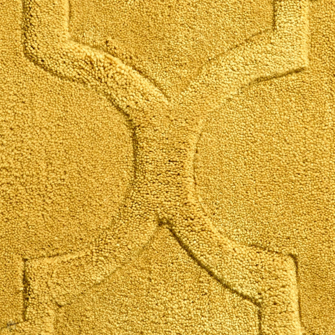 Hong Kong HK8583 Modern Geometric Hand-Tufted Soft Textured Hi-Lo Acrylic Yellow Rug-Think Rugs-Rug Love - The Most Loved Rug Store