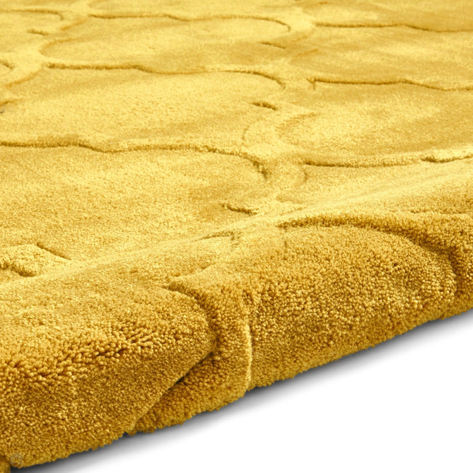 Hong Kong HK8583 Modern Geometric Hand-Tufted Soft Textured Hi-Lo Acrylic Yellow Rug-Think Rugs-Rug Love - The Most Loved Rug Store