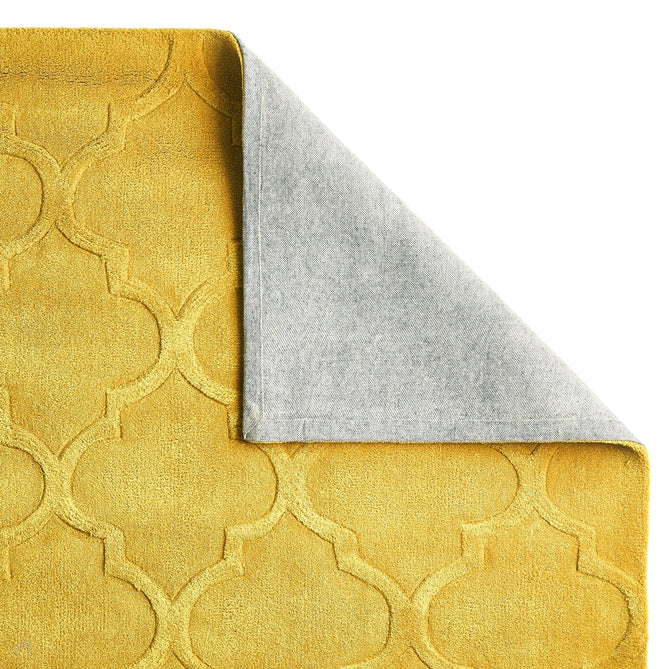 Hong Kong HK8583 Modern Geometric Hand-Tufted Soft Textured Hi-Lo Acrylic Yellow Rug-Think Rugs-Rug Love - The Most Loved Rug Store
