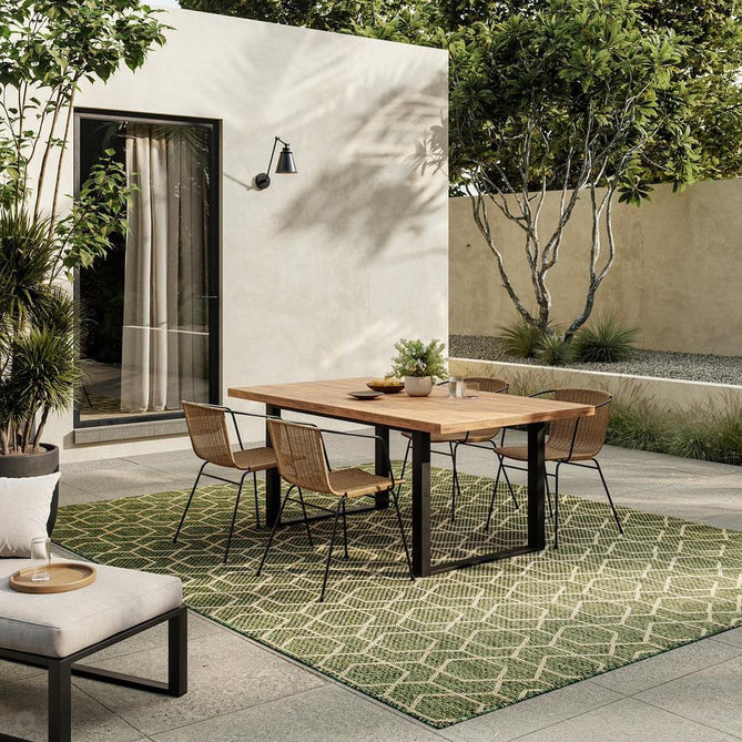 Horizon HOZ01 Modern Geometric Durable Stain-Resistant Weatherproof Flatweave In-Outdoor Green Rug-Nourison-Rug Love - The Most Loved Rug Store