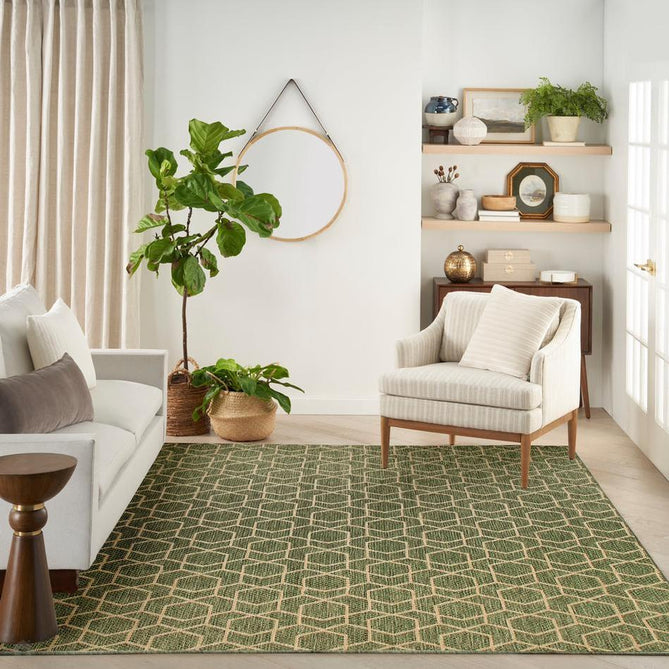Horizon HOZ01 Modern Geometric Durable Stain-Resistant Weatherproof Flatweave In-Outdoor Green Rug-Nourison-Rug Love - The Most Loved Rug Store