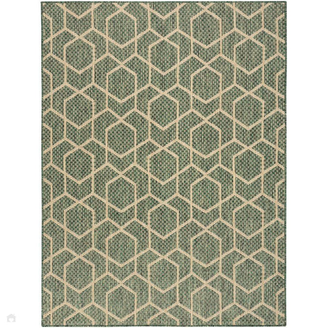 Horizon HOZ01 Modern Geometric Durable Stain-Resistant Weatherproof Flatweave In-Outdoor Green Rug-Nourison-Rug Love - The Most Loved Rug Store
