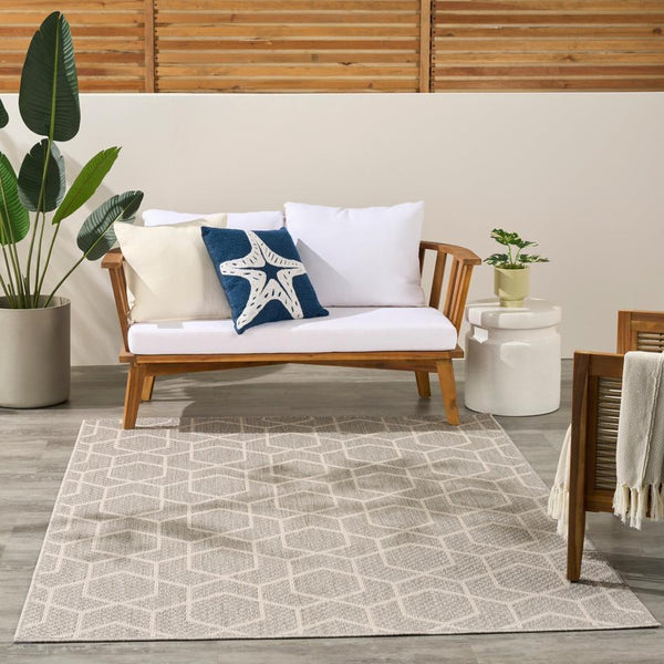 Horizon HOZ01 Modern Geometric Durable Stain-Resistant Weatherproof Fl