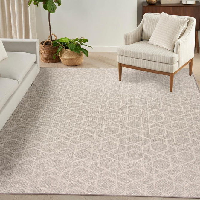 Horizon HOZ01 Modern Geometric Durable Stain-Resistant Weatherproof Flatweave In-Outdoor Grey Rug-Nourison-Rug Love - The Most Loved Rug Store