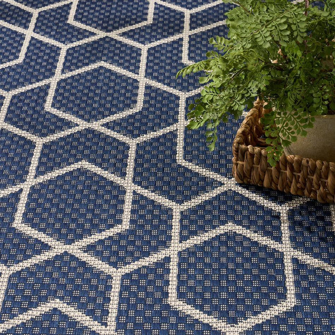 Horizon HOZ01 Modern Geometric Durable Stain-Resistant Weatherproof Flatweave In-Outdoor Navy Rug-Nourison-Rug Love - The Most Loved Rug Store