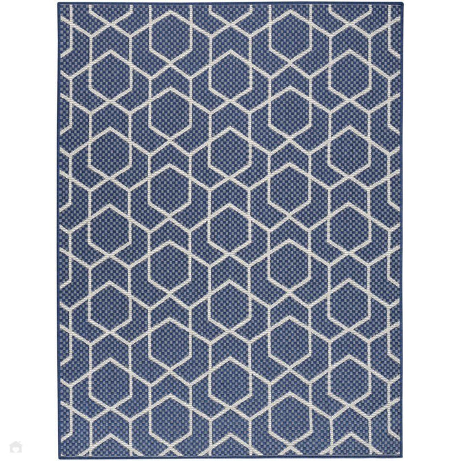 Horizon HOZ01 Modern Geometric Durable Stain-Resistant Weatherproof Flatweave In-Outdoor Navy Rug-Nourison-Rug Love - The Most Loved Rug Store