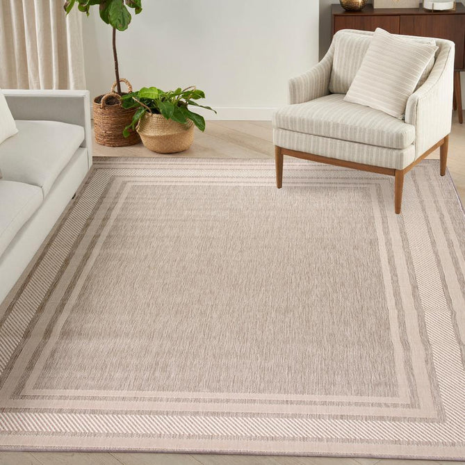 Horizon HOZ03 Modern Plain Border Durable Stain-Resistant Weatherproof Flatweave In-Outdoor Grey Rug-Nourison-Rug Love - The Most Loved Rug Store