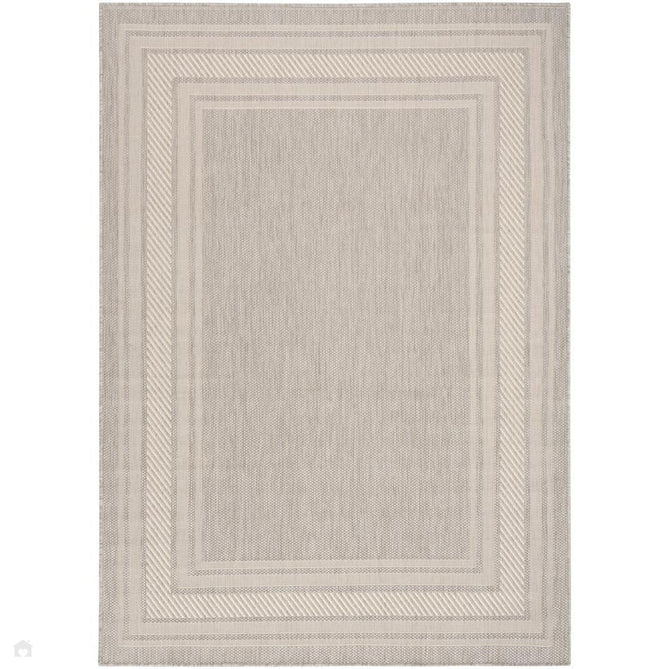Horizon HOZ03 Modern Plain Border Durable Stain-Resistant Weatherproof Flatweave In-Outdoor Grey Rug-Nourison-Rug Love - The Most Loved Rug Store