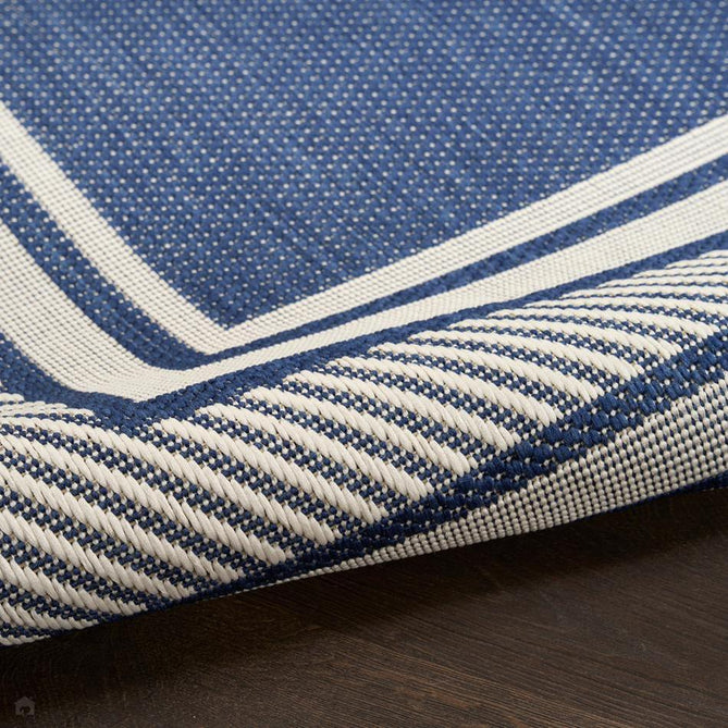 Horizon HOZ03 Modern Plain Border Durable Stain-Resistant Weatherproof Flatweave In-Outdoor Navy Rug-Nourison-Rug Love - The Most Loved Rug Store