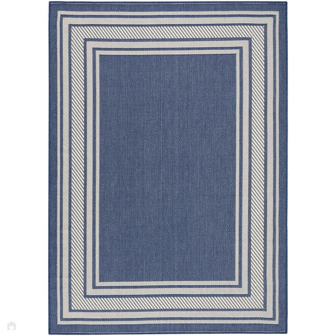 Horizon HOZ03 Modern Plain Border Durable Stain-Resistant Weatherproof Flatweave In-Outdoor Navy Rug-Nourison-Rug Love - The Most Loved Rug Store