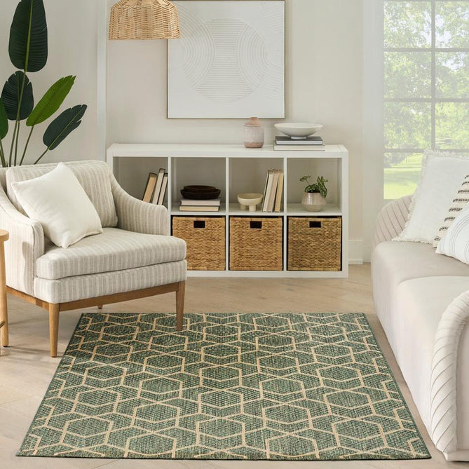 Horizon In-Outdoor HOZ01 Green Rug-Nourison-Rug Love - The Most Loved Rug Store