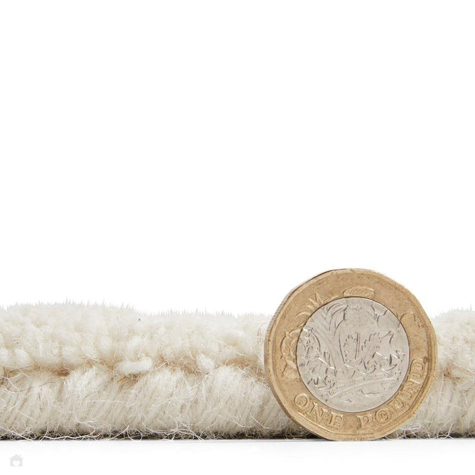 Hudson Bay 24127 Modern Plain Diagonal Linear Geometric Hand-Woven High-Density Textured Carved Hi-Lo 3D Effect Cut & Loop Wool Pile Ivory Rug-Think Rugs-Rug Love - The Most Loved Rug Store